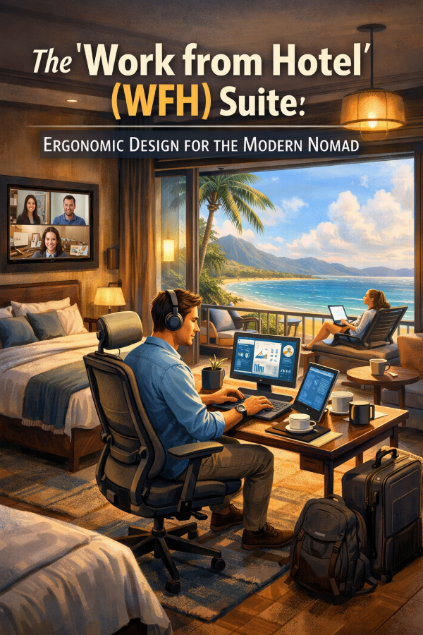 The “Work from Hotel” (WFH) Suite: Ergonomic Design for the Modern Nomad